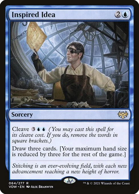 Inspired Idea, carta Magic di tipo Sorcery illustrata da Alix Branwyn