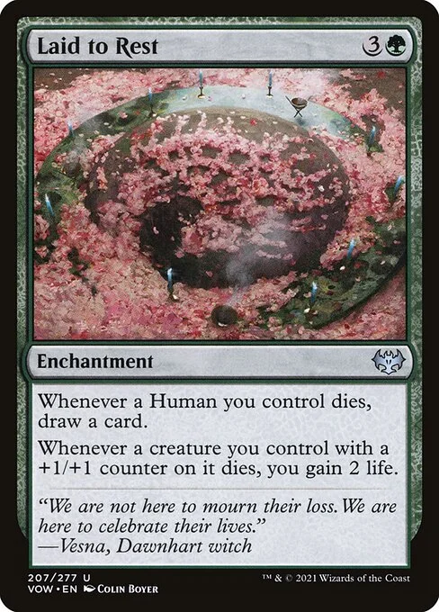 Laid to Rest, carta Magic di tipo Enchantment illustrata da Colin Boyer