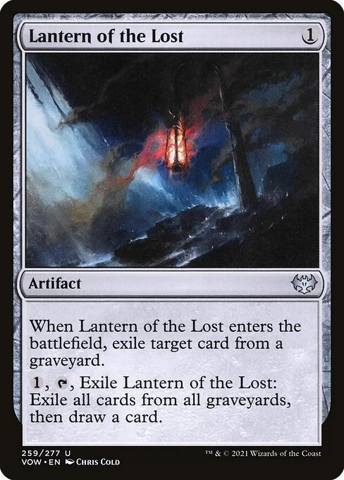 Lantern of the Lost, carta Magic di tipo Artifact illustrata da Chris Cold