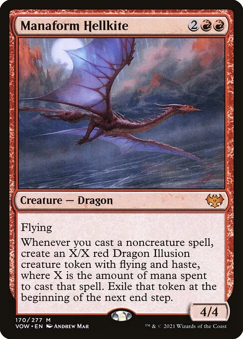 Manaform Hellkite, carta Magic di tipo Creature — Dragon illustrata da Andrew Mar