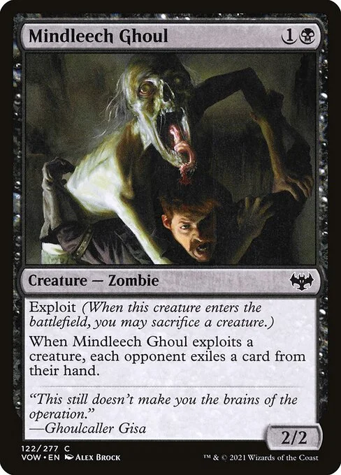Mindleech Ghoul, carta Magic di tipo Creature — Zombie illustrata da Alex Brock