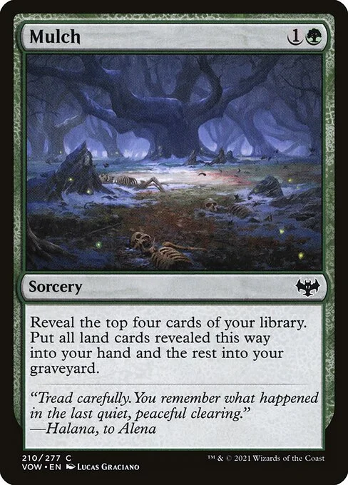Mulch, carta Magic di tipo Sorcery illustrata da Lucas Graciano