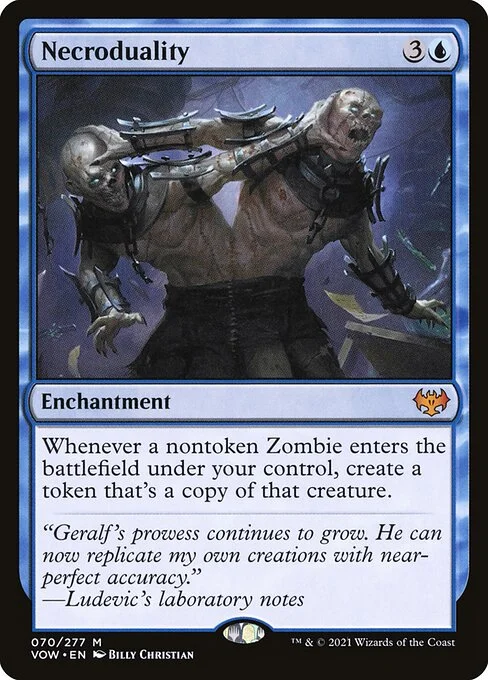 Necroduality, carta Magic di tipo Enchantment illustrata da Billy Christian