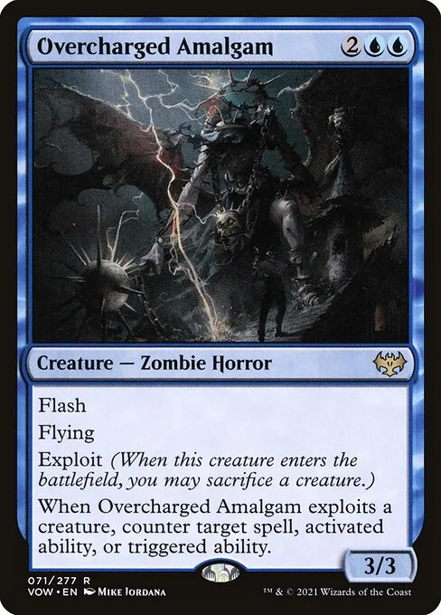 Overcharged Amalgam, carta Magic di tipo Creature — Zombie Horror illustrata da Mike Jordana