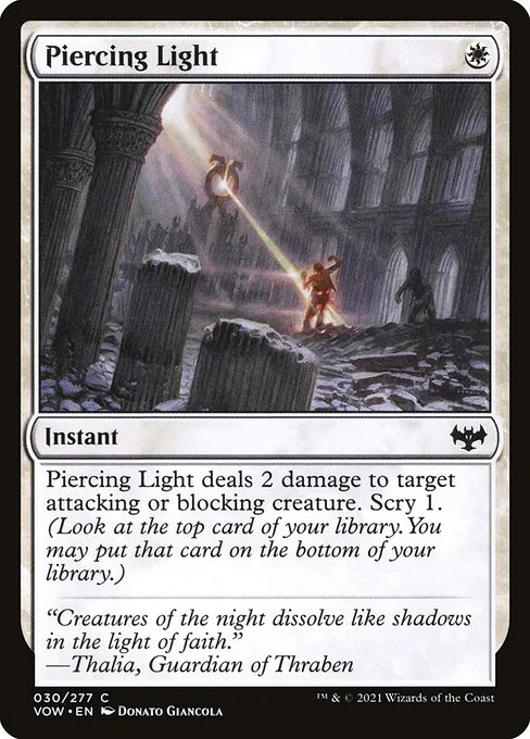 Piercing Light, carta Magic di tipo Instant illustrata da Donato Giancola