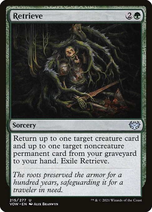 Retrieve, carta Magic di tipo Sorcery illustrata da Alix Branwyn