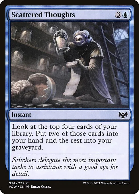 Scattered Thoughts, carta Magic di tipo Instant illustrata da Brian Valeza
