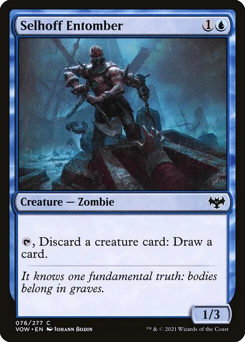 Selhoff Entomber, carta Magic di tipo Creature — Zombie illustrata da Johann Bodin