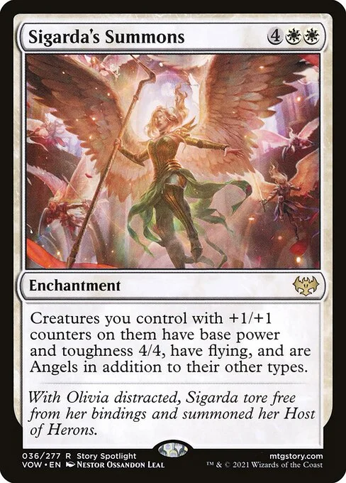 Sigarda's Summons, carta Magic di tipo Enchantment illustrata da Néstor Ossandón Leal