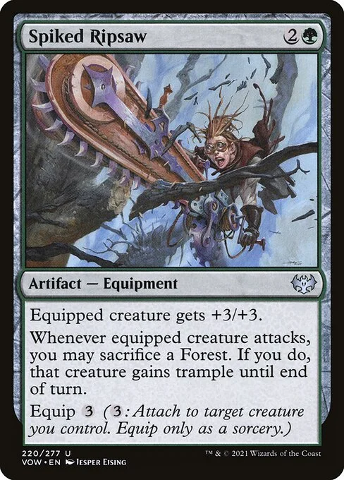 Spiked Ripsaw, carta Magic di tipo Artifact — Equipment illustrata da Jesper Ejsing