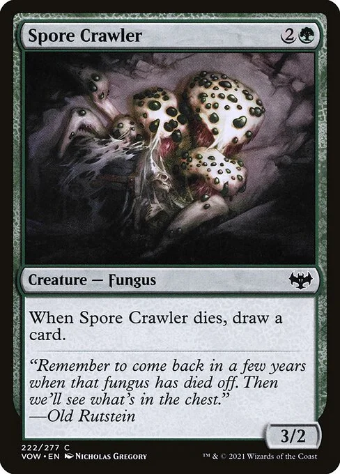 Spore Crawler, carta Magic di tipo Creature — Fungus illustrata da Nicholas Gregory