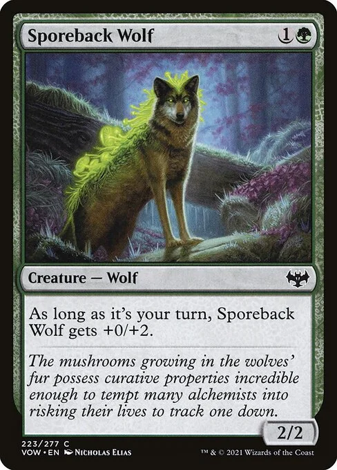 Sporeback Wolf, carta Magic di tipo Creature — Wolf illustrata da Nicholas Elias
