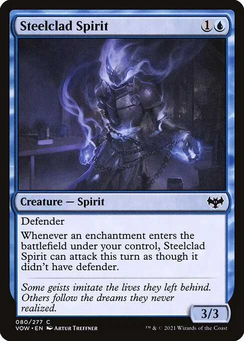 Steelclad Spirit, carta Magic di tipo Creature — Spirit illustrata da Artur Treffner