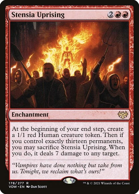 Stensia Uprising, carta Magic di tipo Enchantment illustrata da Dan Murayama Scott