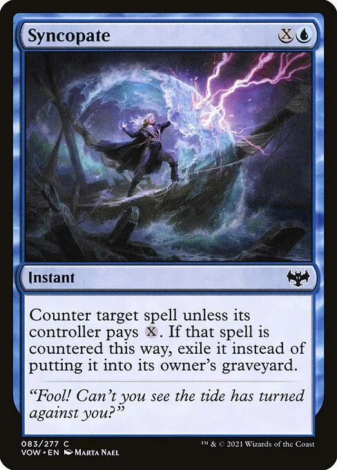 Syncopate, carta Magic di tipo Instant illustrata da Marta Nael