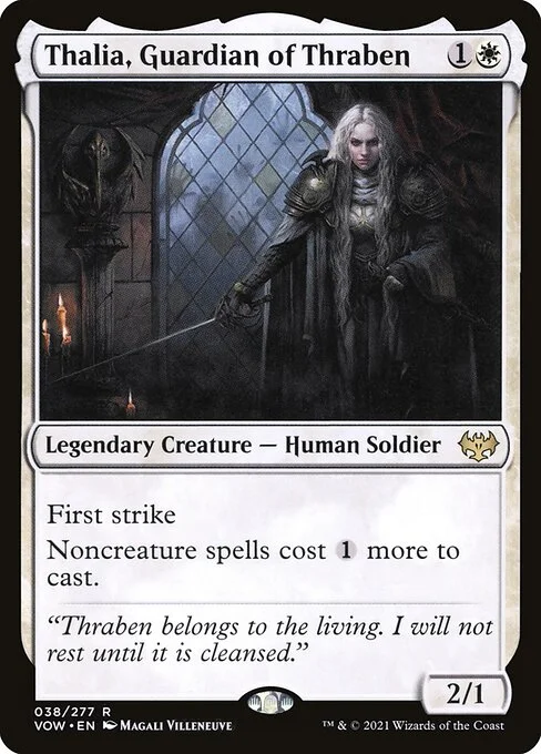 Thalia, Guardian of Thraben, carta Magic di tipo Legendary Creature — Human Soldier illustrata da Magali Villeneuve
