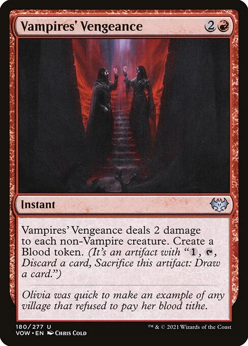 Vampires' Vengeance, carta Magic di tipo Instant illustrata da Chris Cold