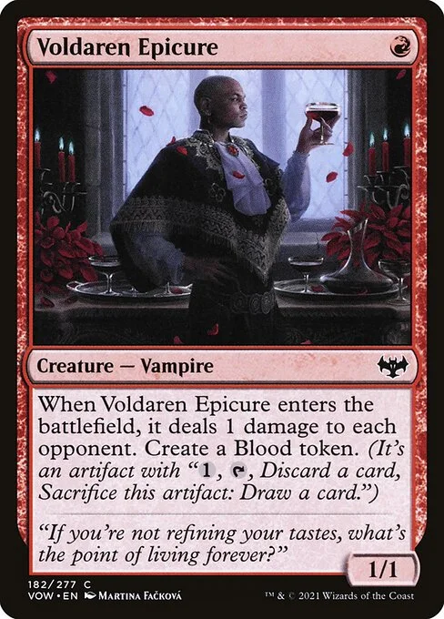 Voldaren Epicure, carta Magic di tipo Creature — Vampire illustrata da Martina Fačková
