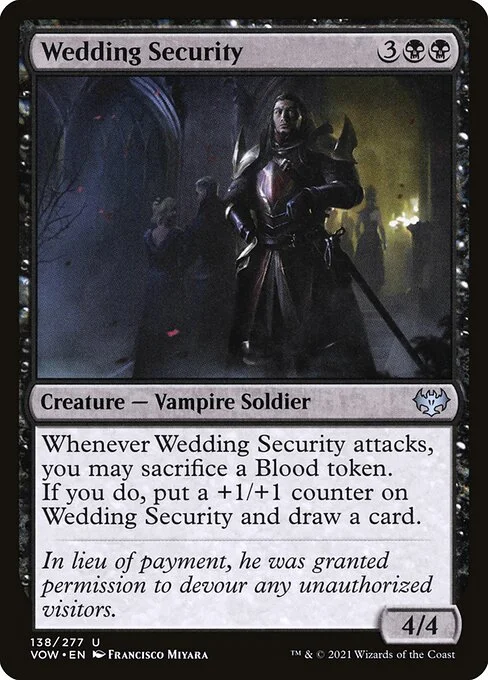 Wedding Security, carta Magic di tipo Creature — Vampire Soldier illustrata da Francisco Miyara