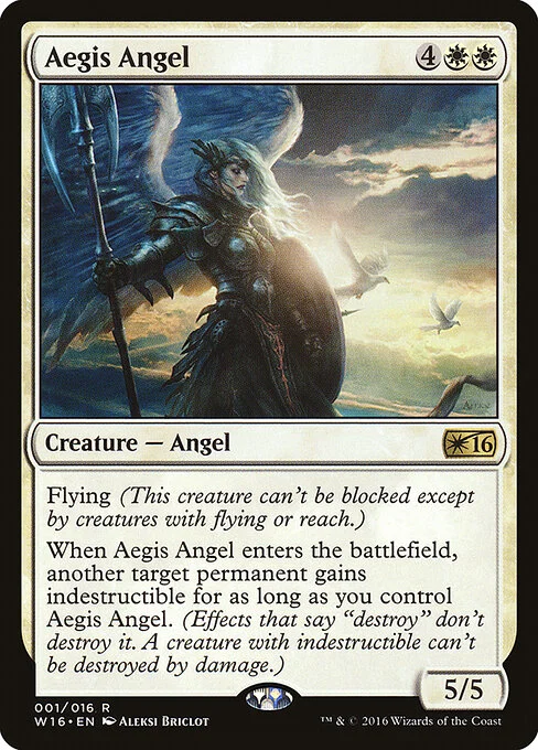 Aegis Angel, carta Magic di tipo Creature — Angel illustrata da Aleksi Briclot