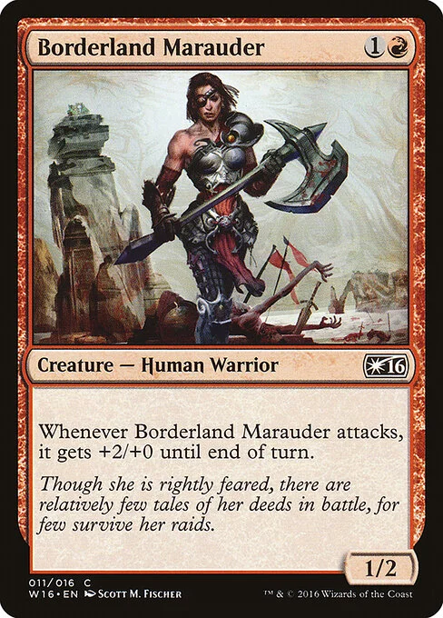 Borderland Marauder, carta Magic di tipo Creature — Human Warrior illustrata da Scott M. Fischer