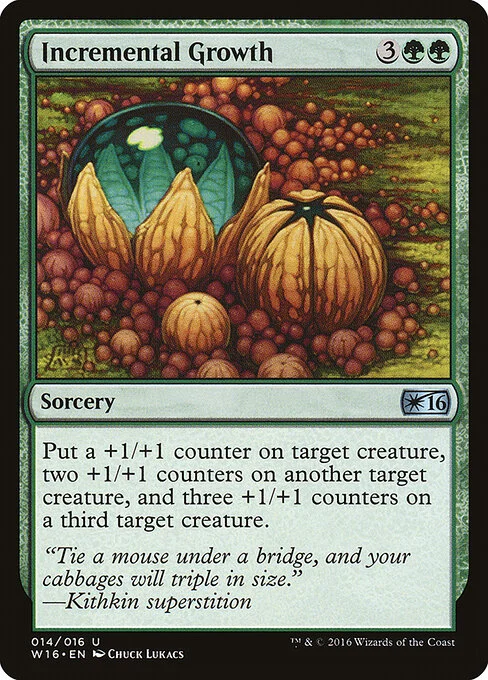 Incremental Growth, carta Magic di tipo Sorcery illustrata da Chuck Lukacs