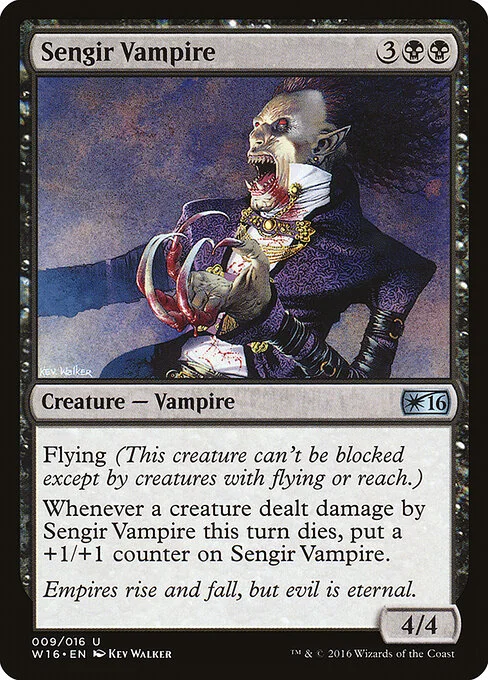 Sengir Vampire, carta Magic di tipo Creature — Vampire illustrata da Kev Walker