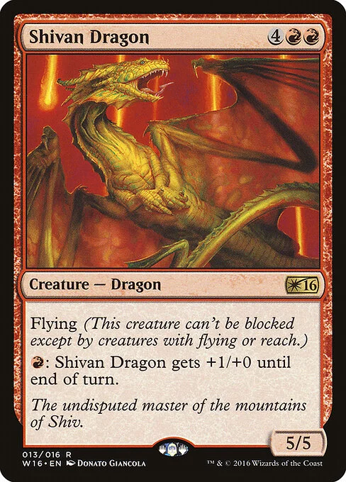 Shivan Dragon, carta Magic di tipo Creature — Dragon illustrata da Donato Giancola