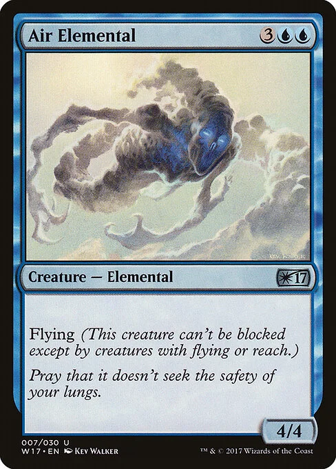 Air Elemental, carta Magic di tipo Creature — Elemental illustrata da Kev Walker