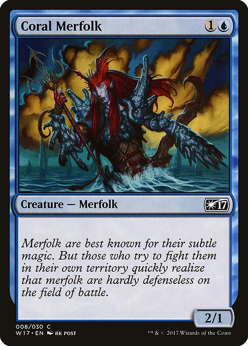 Coral Merfolk, carta Magic di tipo Creature — Merfolk illustrata da rk post