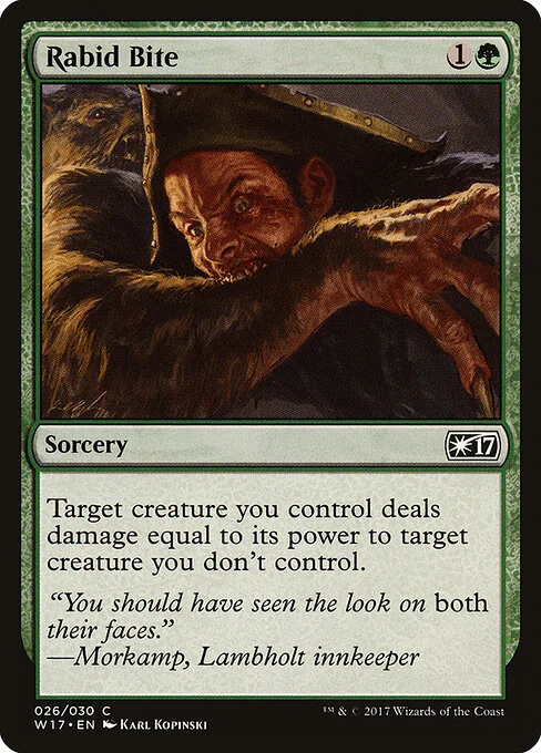 Rabid Bite, carta Magic di tipo Sorcery illustrata da Karl Kopinski