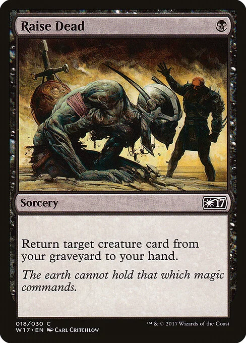Raise Dead, carta Magic di tipo Sorcery illustrata da Carl Critchlow