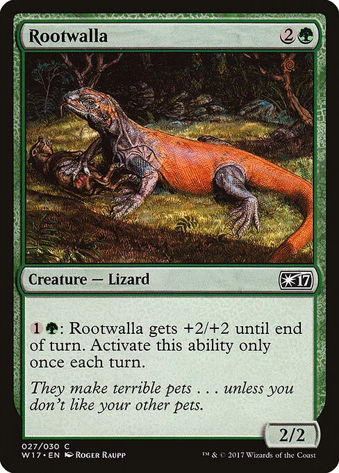 Rootwalla, carta Magic di tipo Creature — Lizard illustrata da Roger Raupp