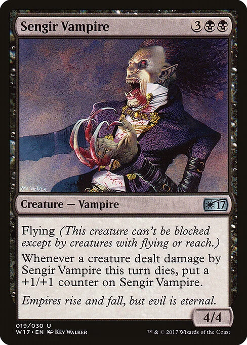 Sengir Vampire, carta Magic di tipo Creature — Vampire illustrata da Kev Walker