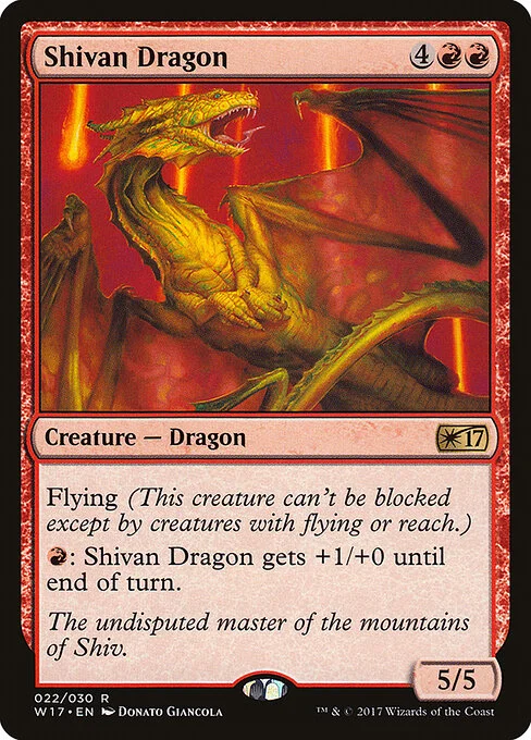 Shivan Dragon, carta Magic di tipo Creature — Dragon illustrata da Donato Giancola