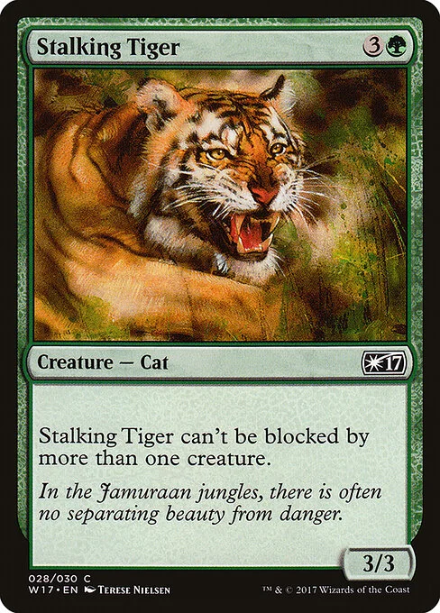 Stalking Tiger, carta Magic di tipo Creature — Cat illustrata da Terese Nielsen