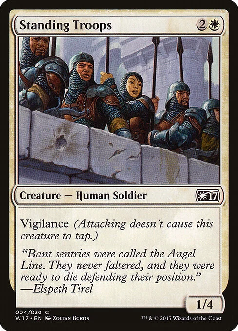 Standing Troops, carta Magic di tipo Creature — Human Soldier illustrata da Zoltan Boros