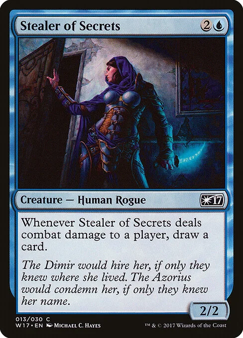 Stealer of Secrets, carta Magic di tipo Creature — Human Rogue illustrata da Michael C. Hayes