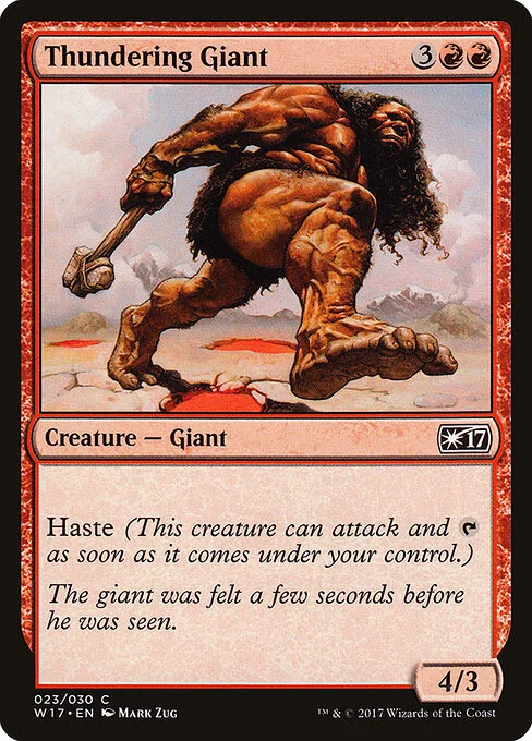 Thundering Giant, carta Magic di tipo Creature — Giant illustrata da Mark Zug