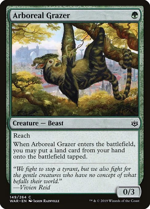 Arboreal Grazer, carta Magic di tipo Creature — Sloth Beast illustrata da Jason Rainville