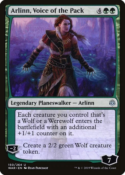 Arlinn, Voice of the Pack, carta Magic di tipo Legendary Planeswalker — Arlinn illustrata da Ryan Pancoast