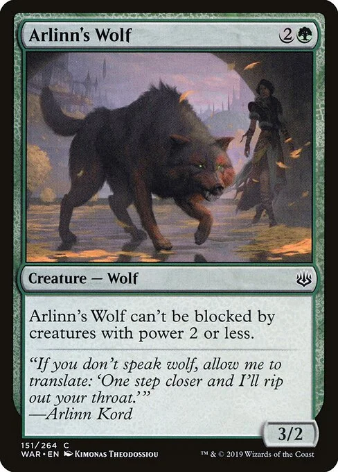 Arlinn's Wolf, carta Magic di tipo Creature — Wolf illustrata da Kimonas Theodossiou