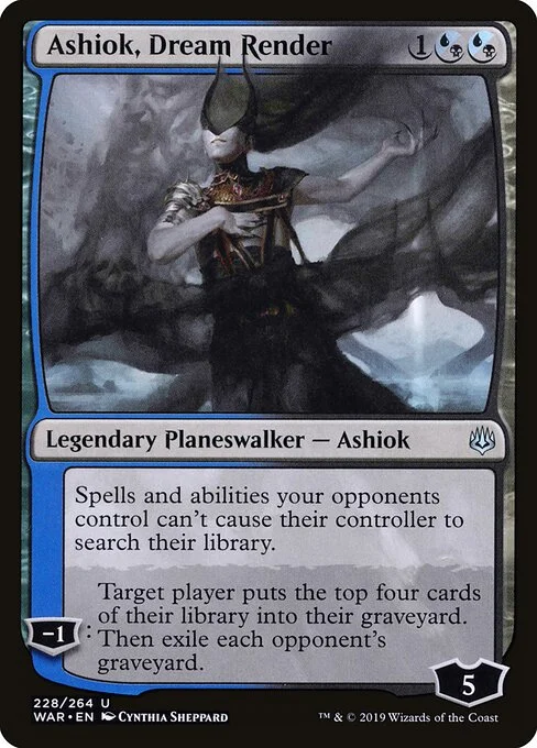 Ashiok, Dream Render, carta Magic di tipo Legendary Planeswalker — Ashiok illustrata da Cynthia Sheppard