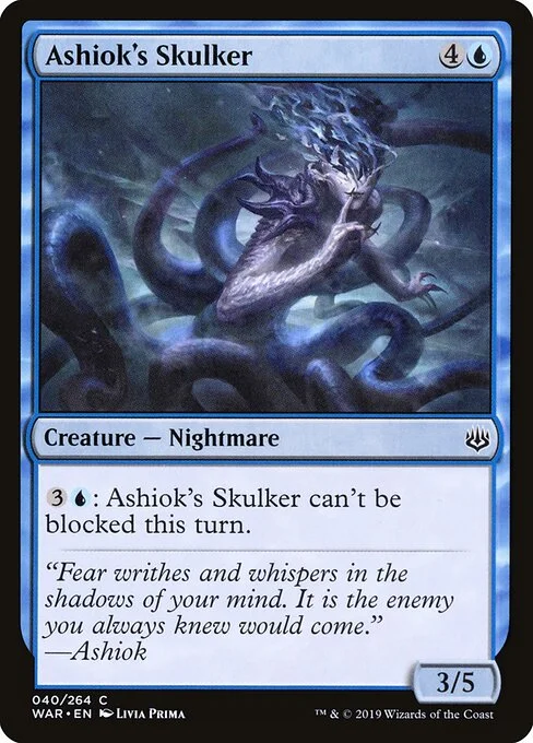 Ashiok's Skulker, carta Magic di tipo Creature — Nightmare illustrata da Livia Prima