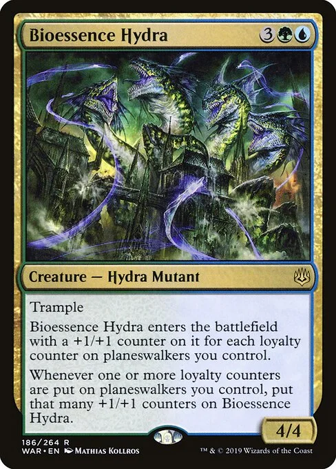 Bioessence Hydra, carta Magic di tipo Creature — Hydra Mutant illustrata da Mathias Kollros