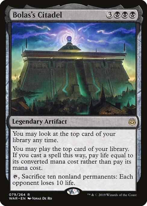 Bolas's Citadel, carta Magic di tipo Legendary Artifact illustrata da Jonas De Ro