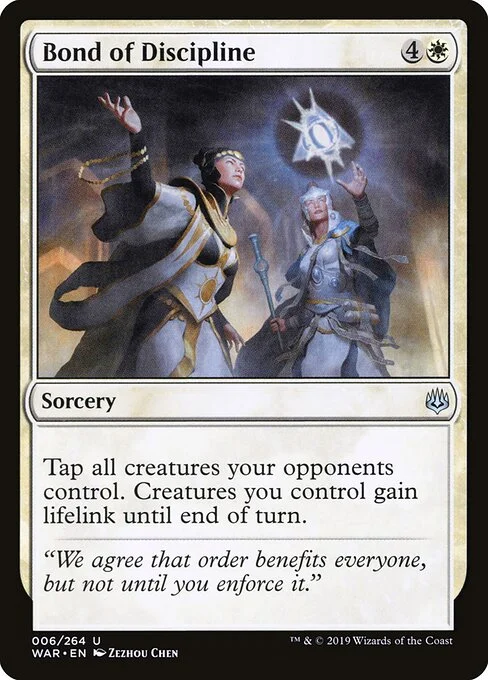 Bond of Discipline, carta Magic di tipo Sorcery illustrata da Zezhou Chen