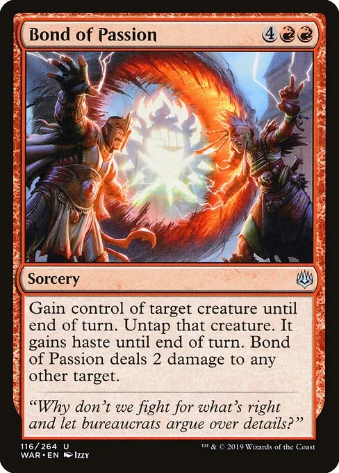 Bond of Passion, carta Magic di tipo Sorcery illustrata da Izzy