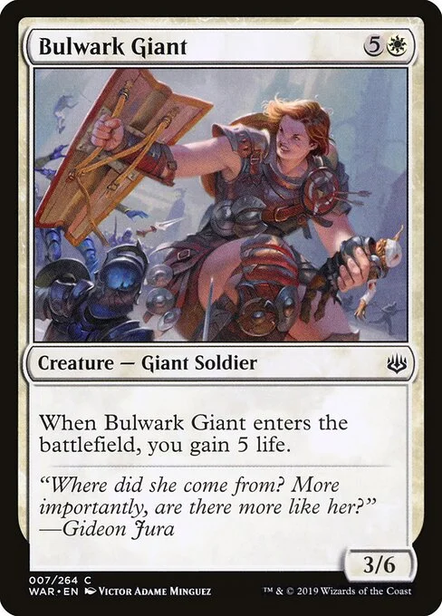 Bulwark Giant, carta Magic di tipo Creature — Giant Soldier illustrata da Victor Adame Minguez