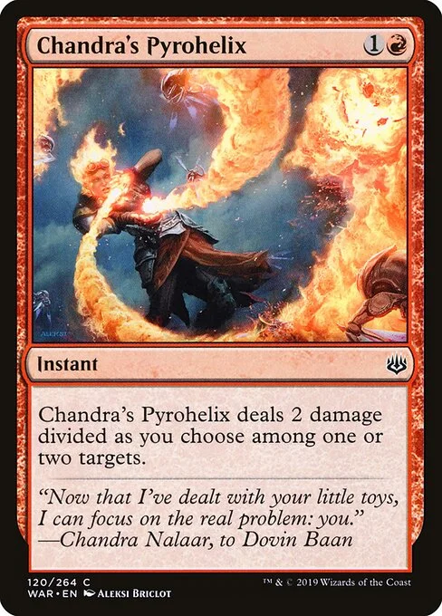 Chandra's Pyrohelix, carta Magic di tipo Instant illustrata da Aleksi Briclot